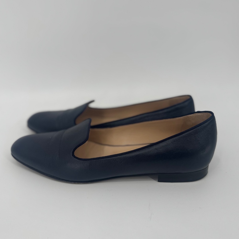 LAFAYETTE 148 NEW YORK Navy Leather Loafers Women US Size 8 - Picture 6 of 8